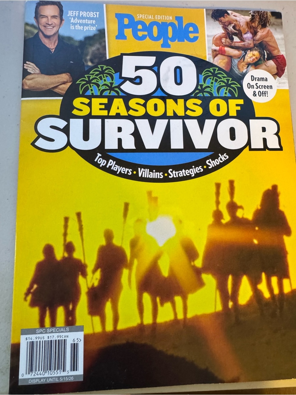 Special Edition: 50 Seasons of Survivor - Yellow Cover. 🎊🏖️
